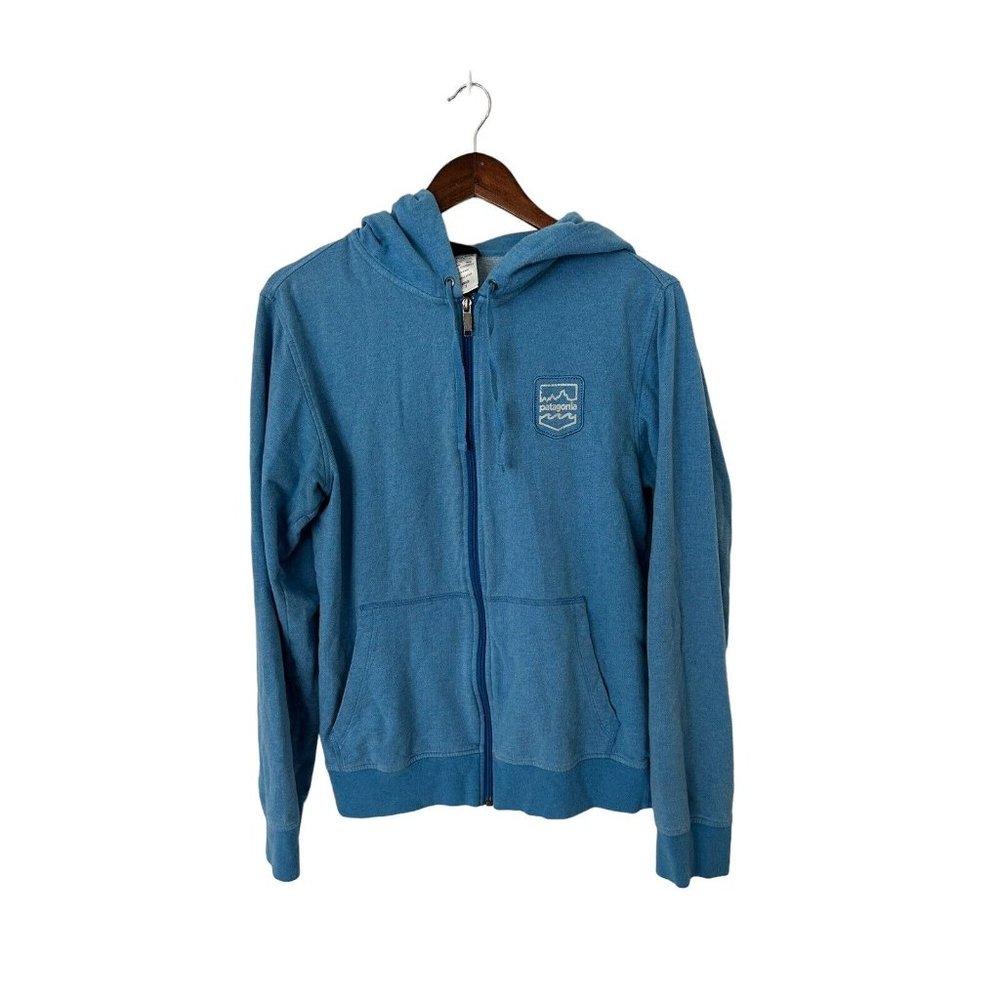 Patagonia Jacket Mens Small blue Sweatshirt Phone Home Full Zip Lightweight - Picture 1 of 2